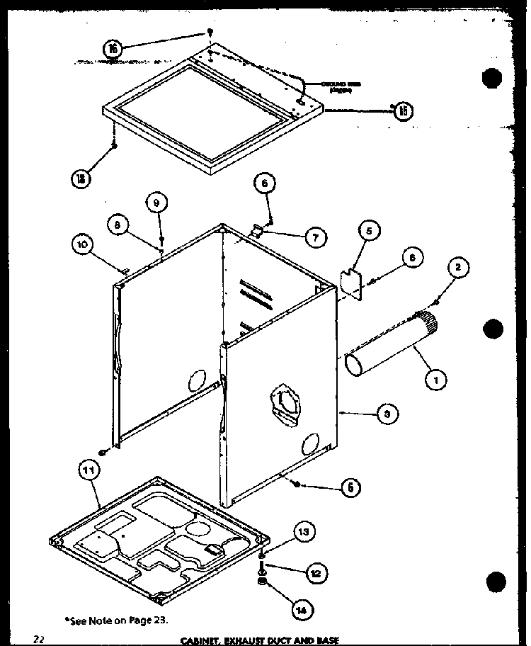 Section 1 Diagram and Parts List for LE3902W P1122603WW Amana Dryer