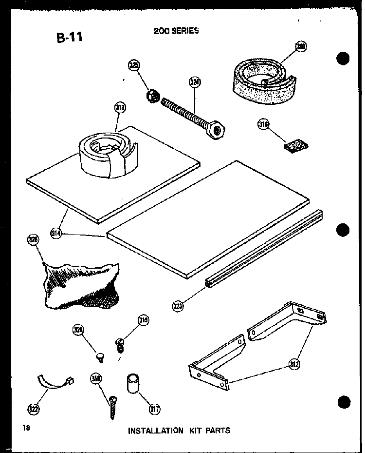 Installation Kit Parts Diagram and Parts List for ES216D-3MR P55417-43R Amana Air Conditioner