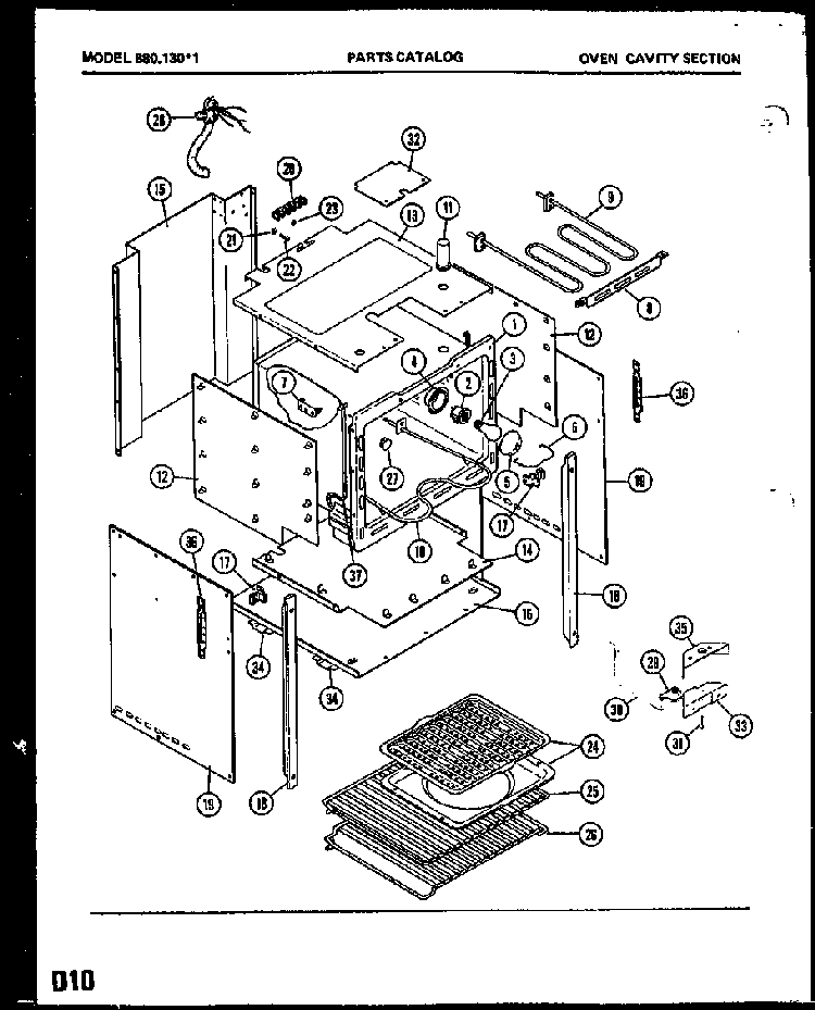 Section 2 Diagram and Parts List for 880130*1  Amana Microwave