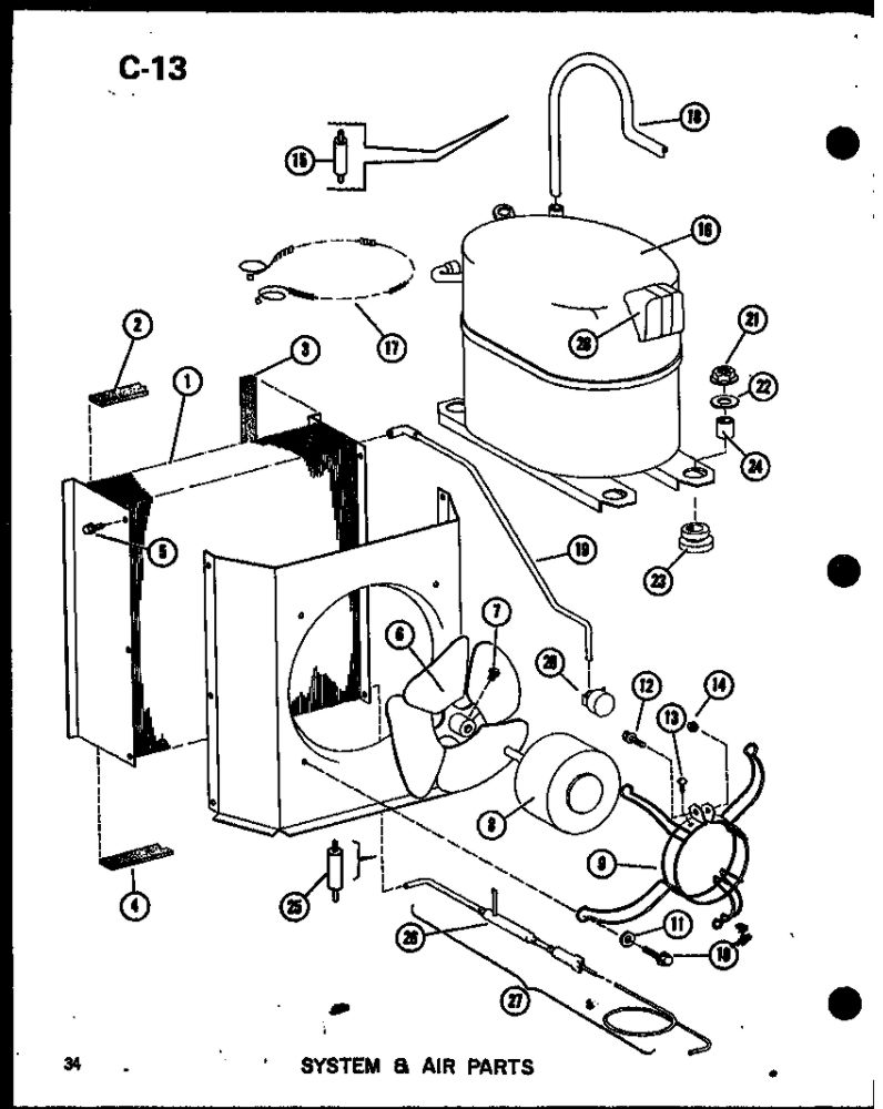 System And Air Parts 5 Diagram and Parts List for EPCG3010-1B P67470-2C Amana Heater