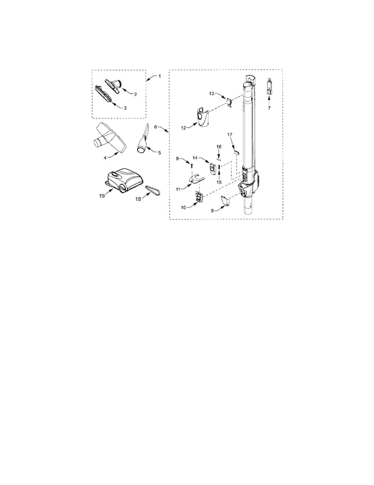 Attachments Diagram and Parts List for 11629915900  Kenmore Canister Vacuum
