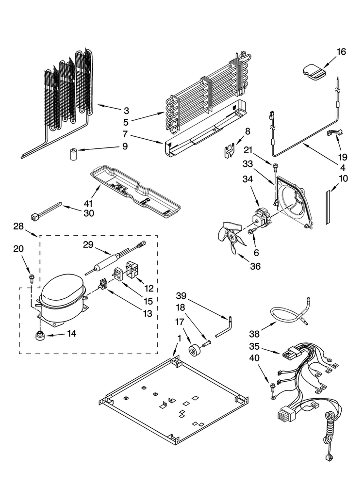 Unit Parts Diagram and Parts List for A9RXNMFWS00  Amana Refrigerator