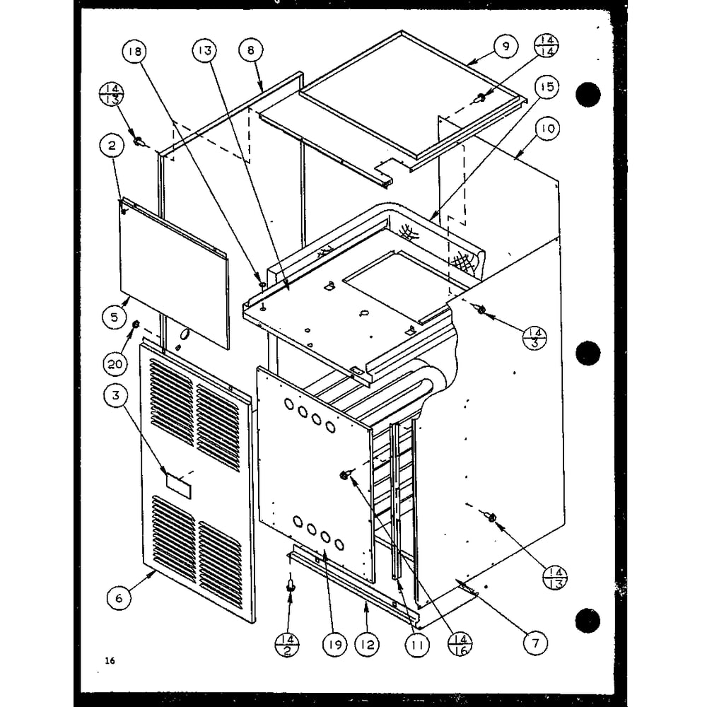 Diagram 1 Diagram and Parts List for GCI140A35C P9811216F Amana Furnace