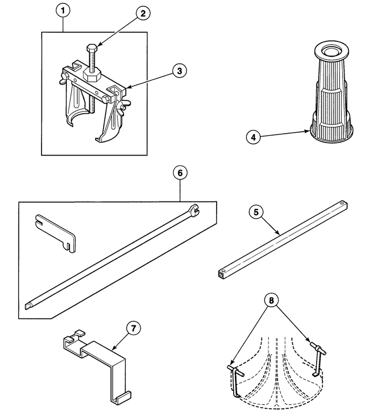 Tools 2 Diagram and Parts List for SWT020LA  Speed Queen Washer