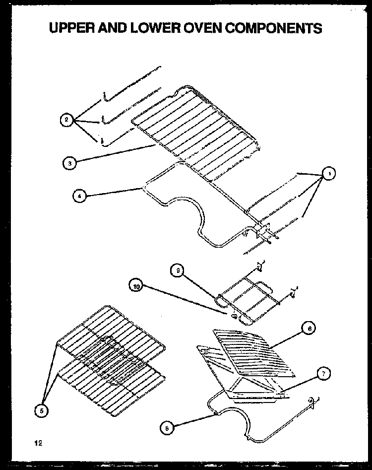 Upper And Lower Oven Components Diagram and Parts List for SBE56FXW P1137959NW Amana Range