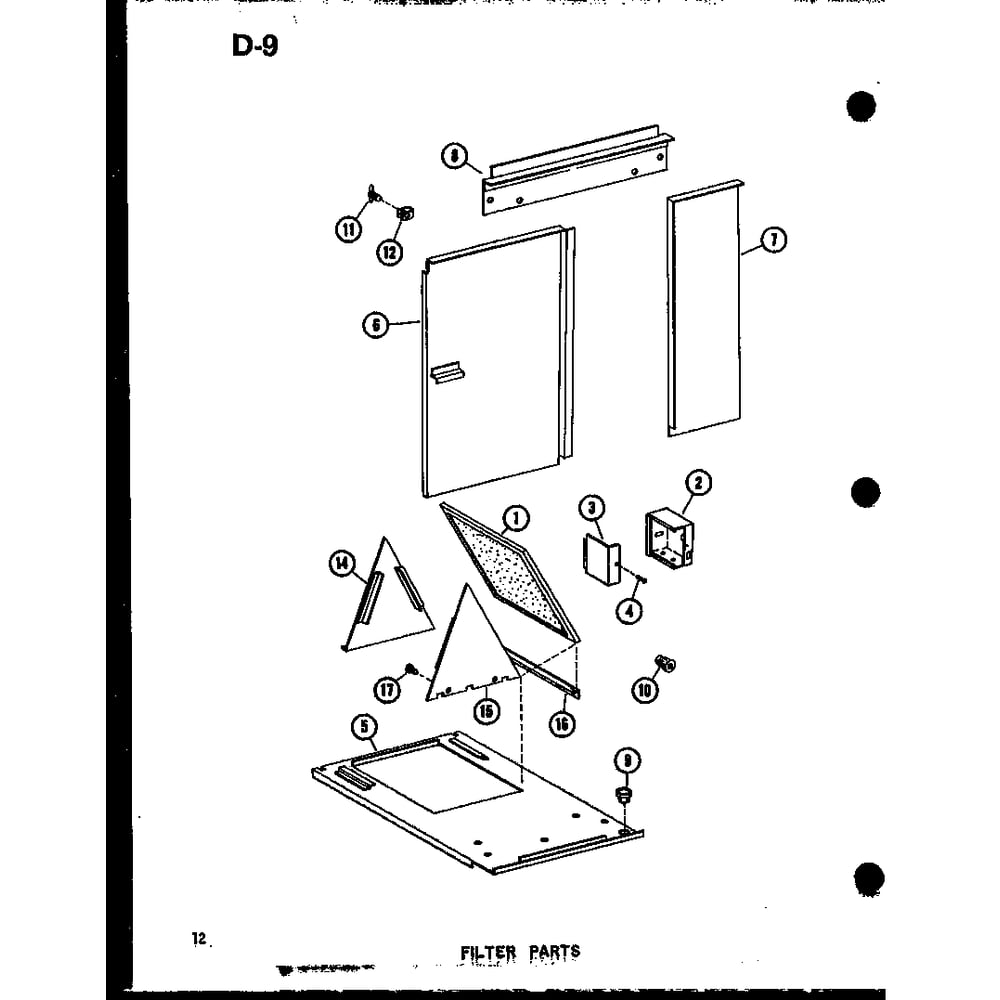 Filter Parts 2 Diagram and Parts List for GC120DM-35 P96523-4F Amana Furnace