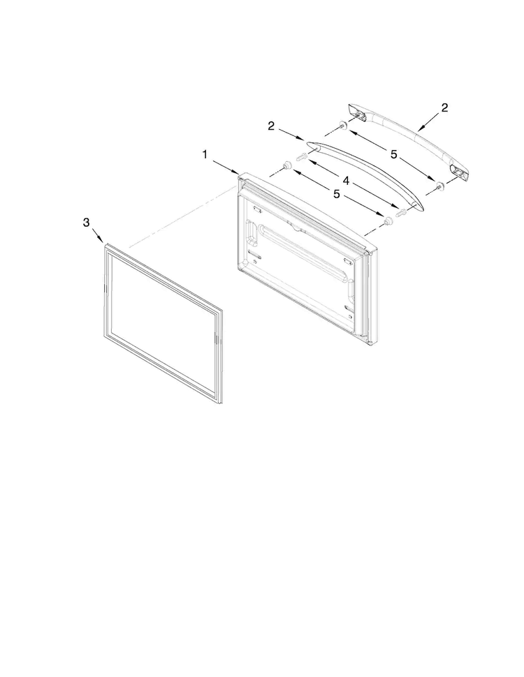 Freezer Door Parts Diagram and Parts List for AFF2534FES2  Amana Refrigerator