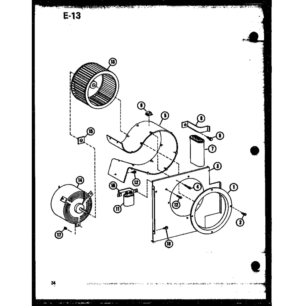 Diagram 10 Diagram and Parts List for 912-3E50A P68412-6R Amana Air Conditioner