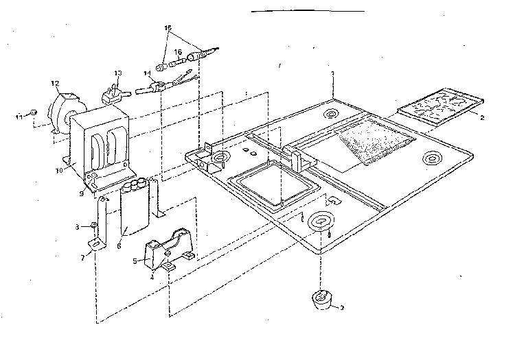 Base Assembly Diagram and Parts List for 5629907410  Kenmore Microwave