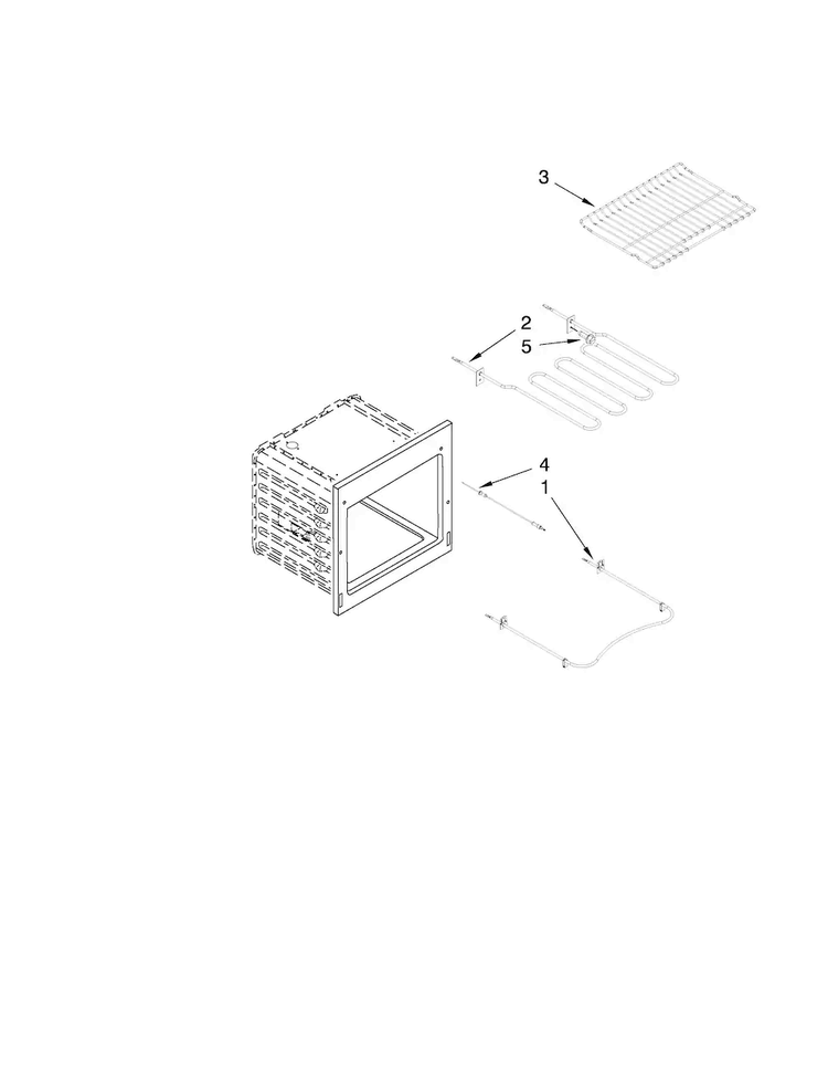 Internal Oven Parts Diagram and Parts List for JES9750CAB00  Jenn-Air Range