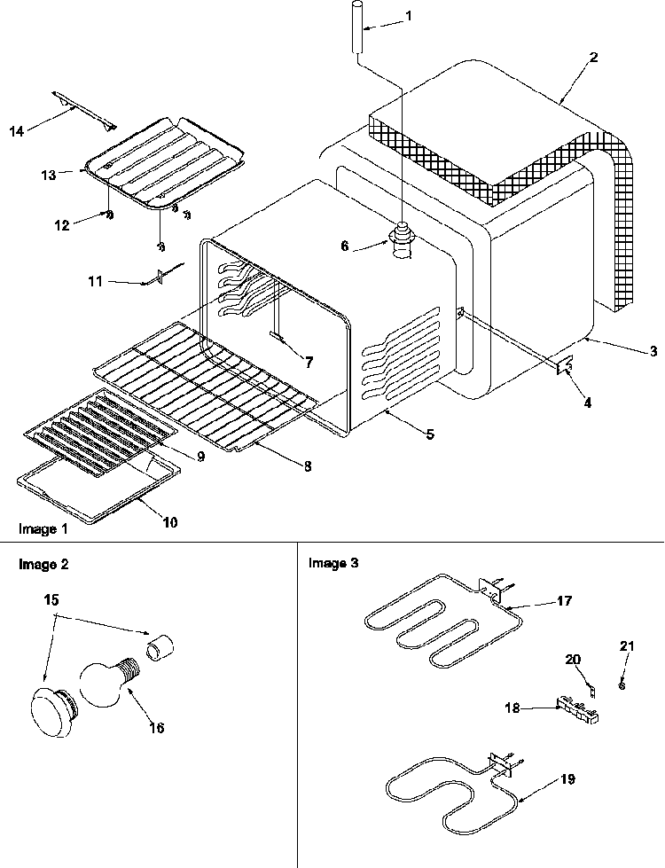 Cavity Diagram and Parts List for ARRS6550E-P1130691NE  Amana Range