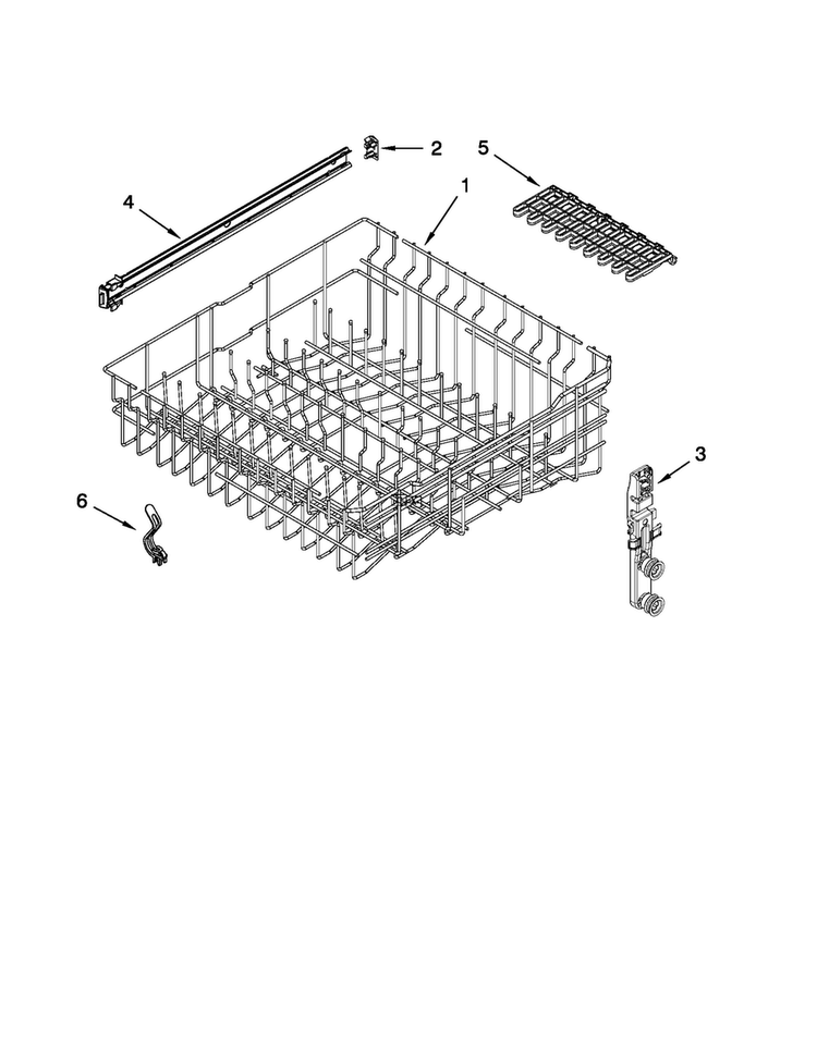 Upper Rack And Track Parts Diagram and Parts List for MDB7760SAS0  Maytag Dishwasher