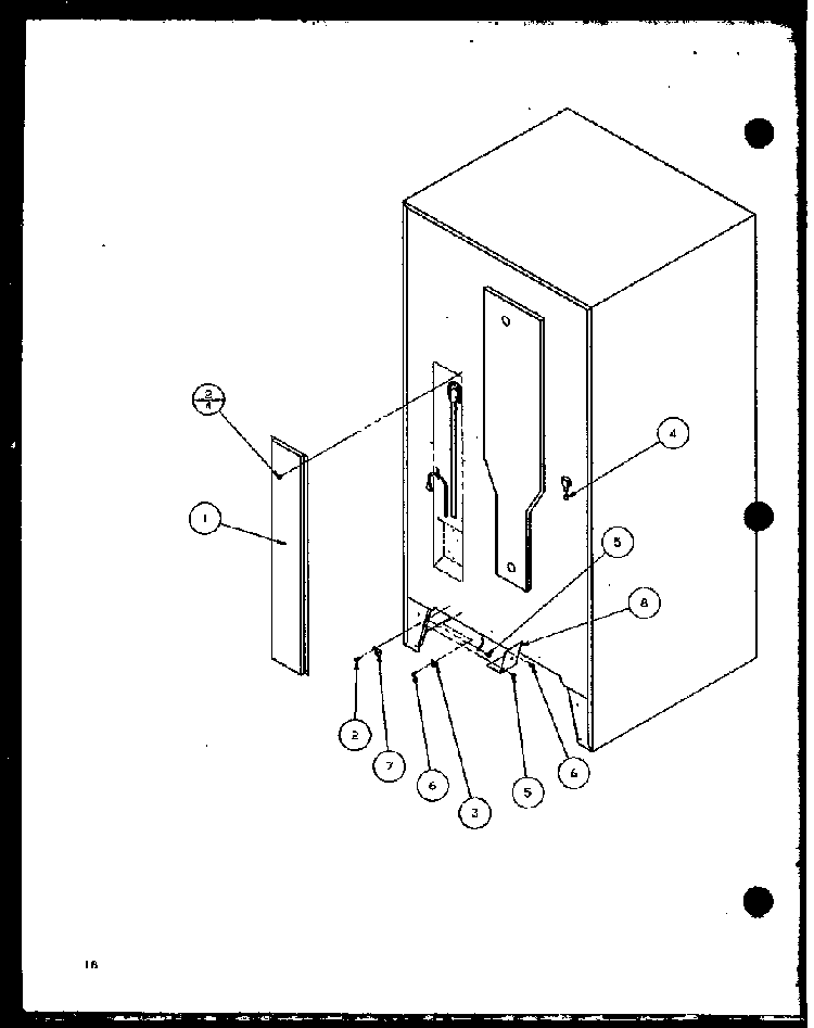 Cabinet Back Diagram and Parts List for BL20QW-P1125503WW  Amana Refrigerator