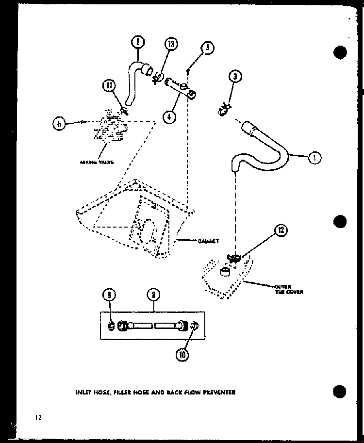 Section 7 Diagram and Parts List for CW2303G P1122908WG Amana Washer