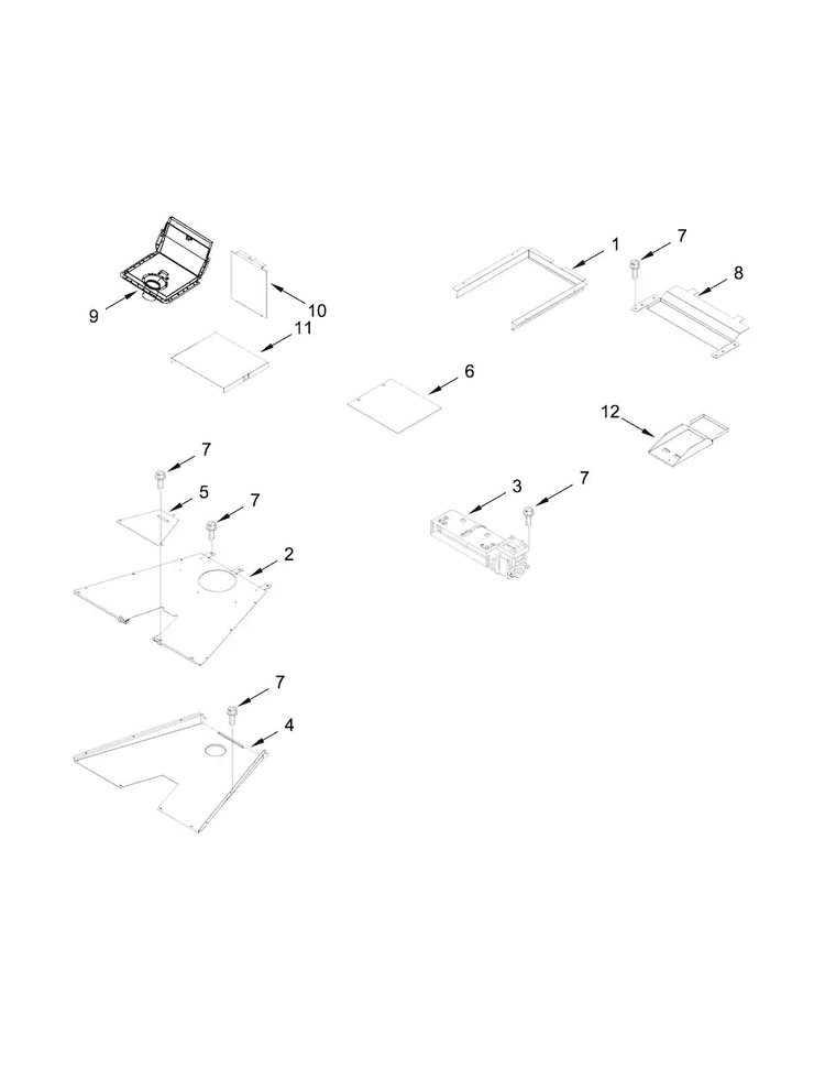 Venting Parts Diagram and Parts List for JLRP548WP00  Jenn-Air Range