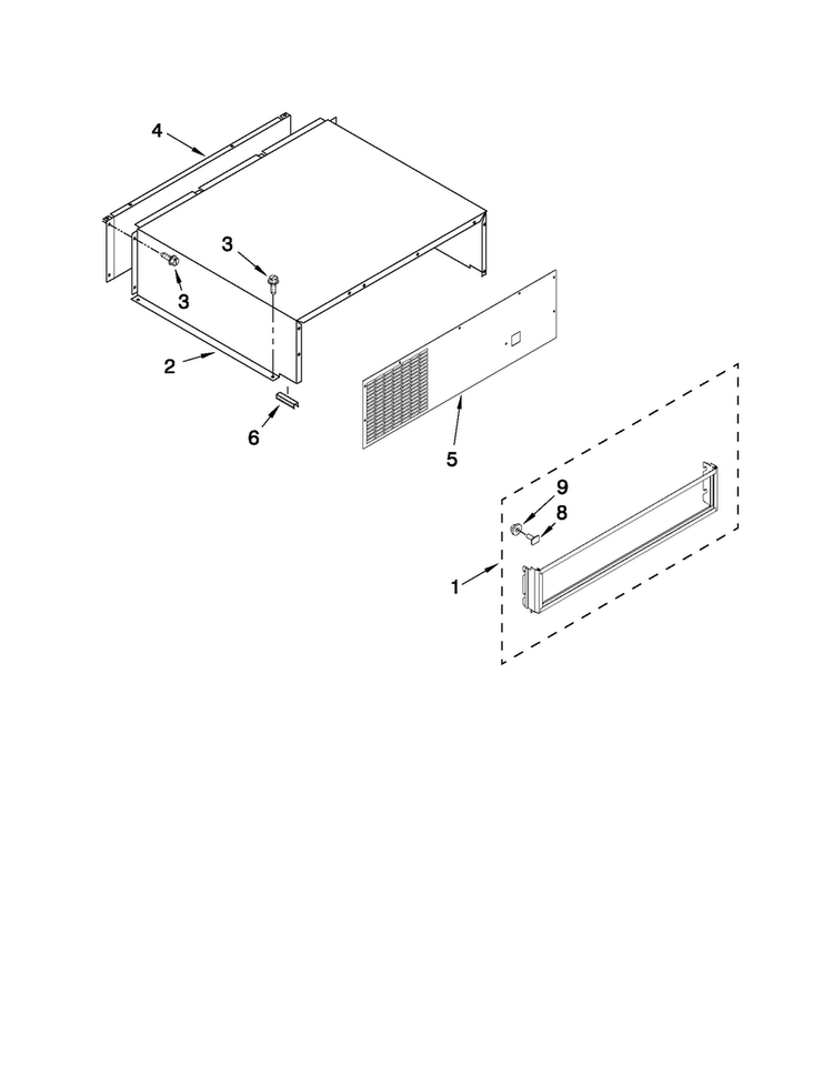 Top Grille And Unit Cover Parts Diagram and Parts List for JS42CXDUDB02  Jenn-Air Refrigerator