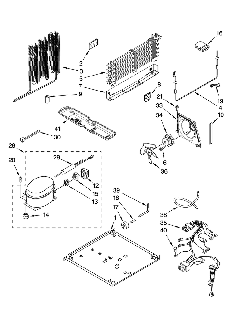 Unit Parts Diagram and Parts List for ATB1932MRW01  Amana Refrigerator