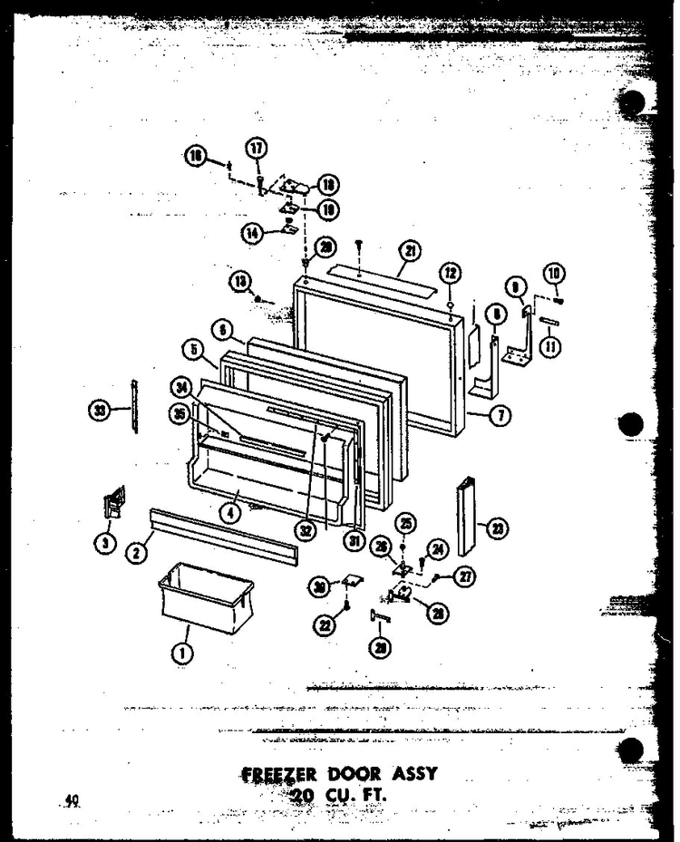 Section 10 Diagram and Parts List for TC18N-A-P60303-59WA  Amana Refrigerator