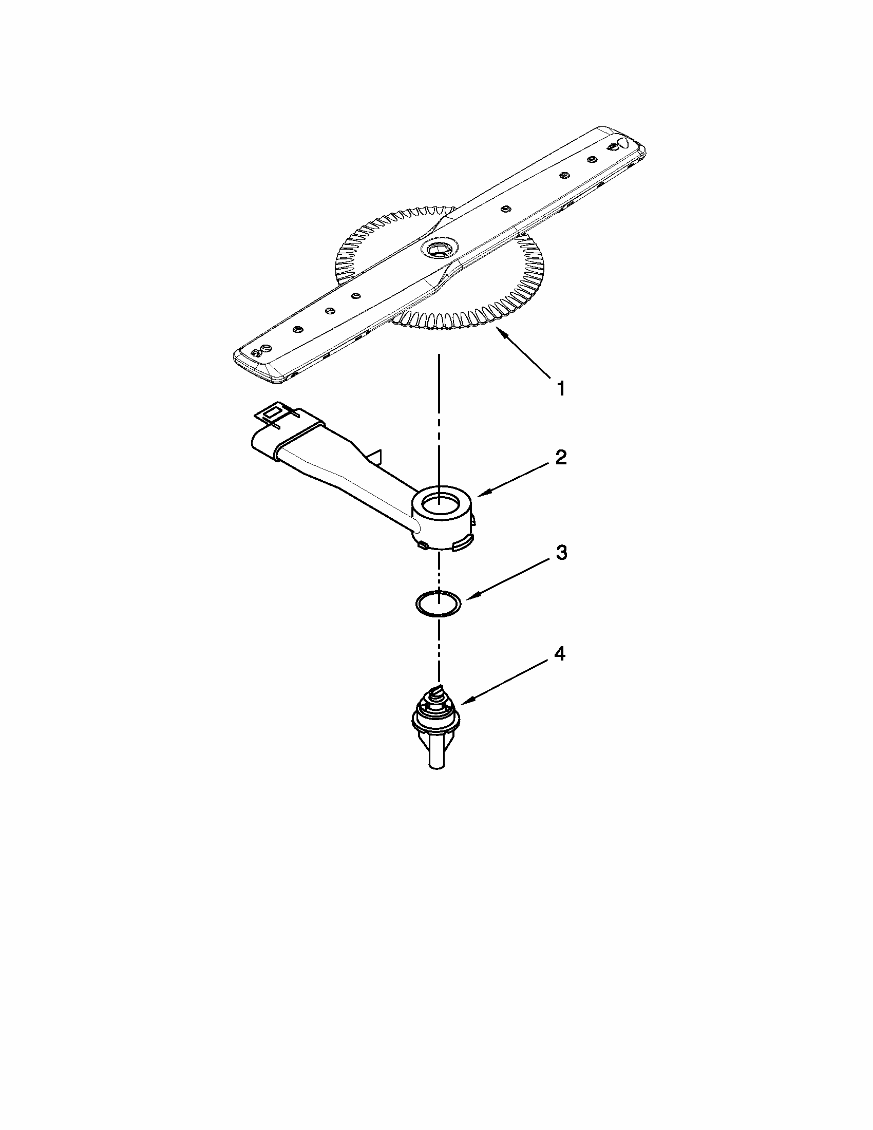 Lower Washarm Parts Diagram and Parts List for MDB8949SAB0  Maytag Dishwasher