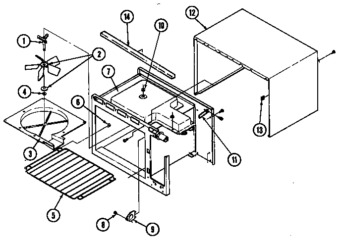 Base Diagram and Parts List for DM126  Magic Chef Microwave