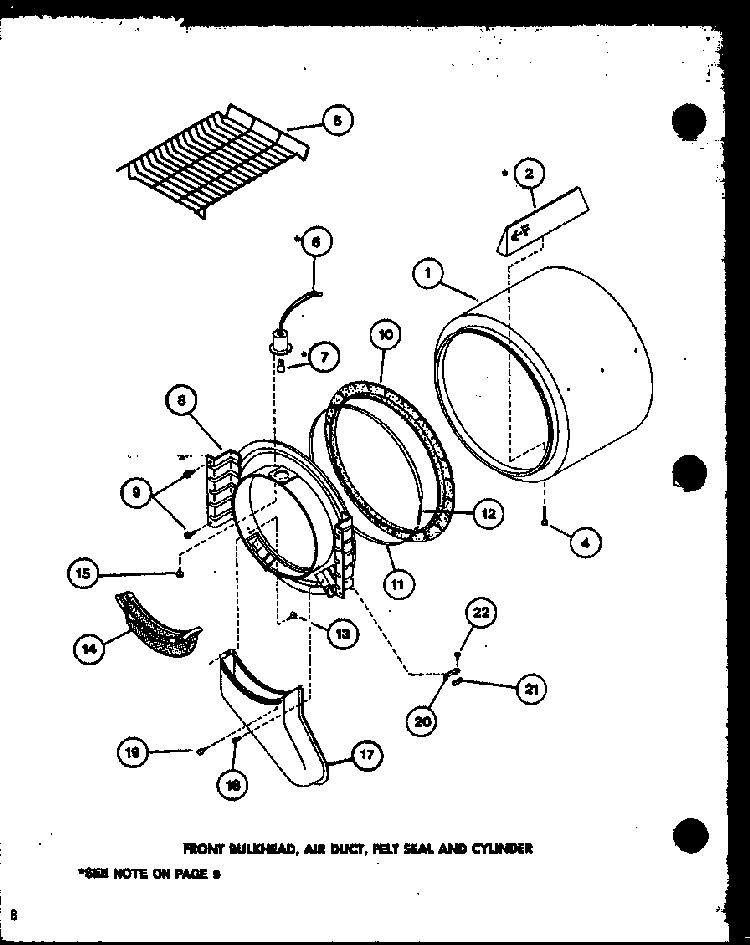 Section 2 Diagram and Parts List for LG2412 P7762228W Amana Dryer