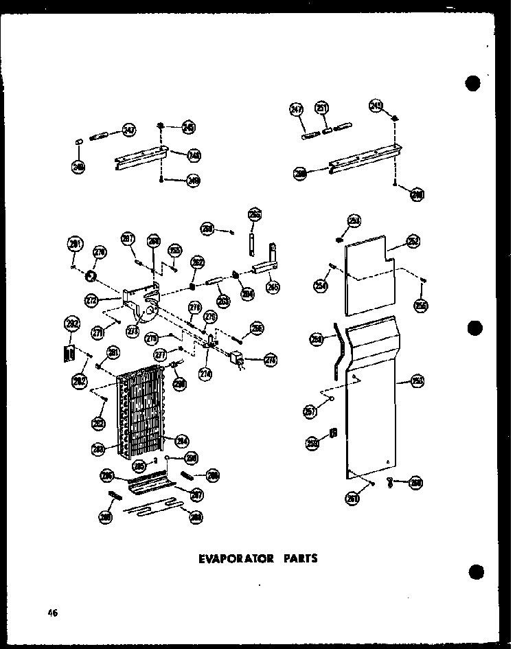 Evaporator Parts Diagram and Parts List for SRN22G-A-P60201-36WA  Amana Refrigerator