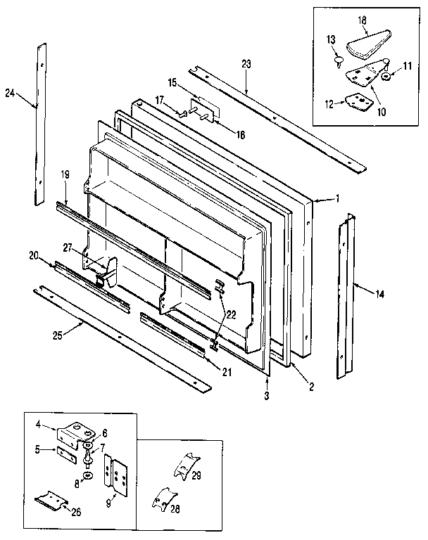 Freezer Door Diagram and Parts List for JRTD226LB-MBJ84B  Jenn-Air Refrigerator