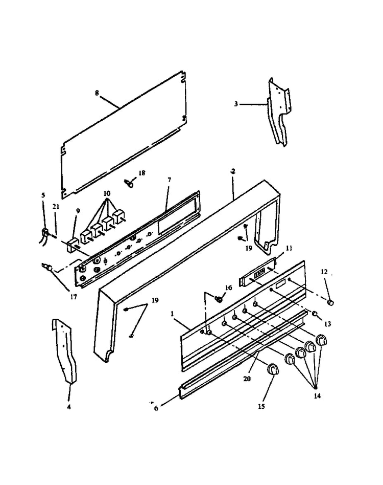 Page 6 Diagram and Parts List for EHT-330  Caloric Range