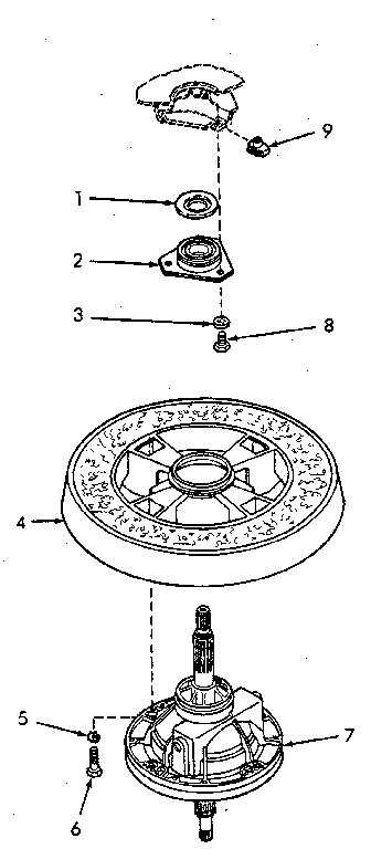 Transmission Assembly And Balance Ring Diagram and Parts List for NA6621W33821  Speed Queen Washer