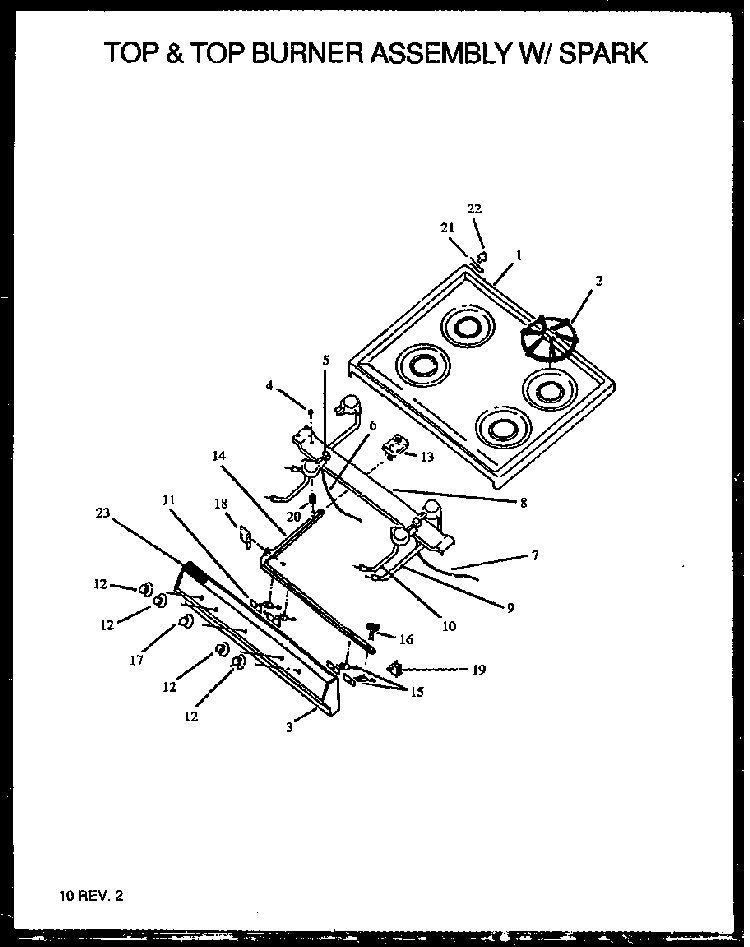 Section 12 Diagram and Parts List for RBK28FGL P1142379NL Caloric Range