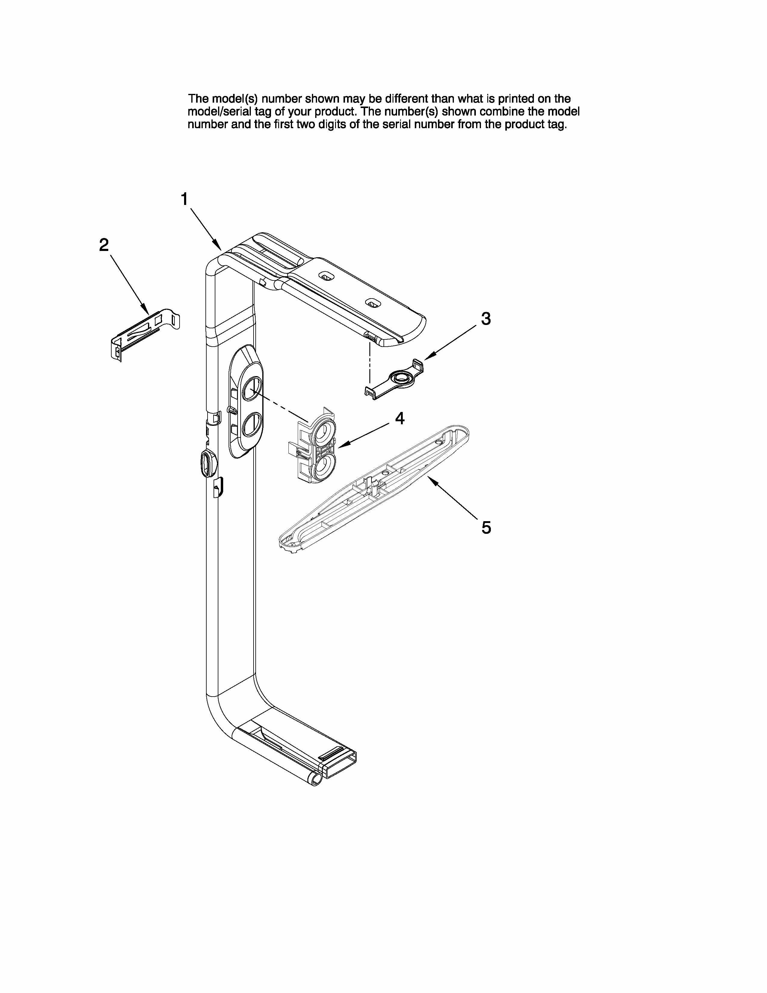 Upper Wash And Rinse Parts Diagram and Parts List for MDBTT60AWQ3  Maytag Dishwasher