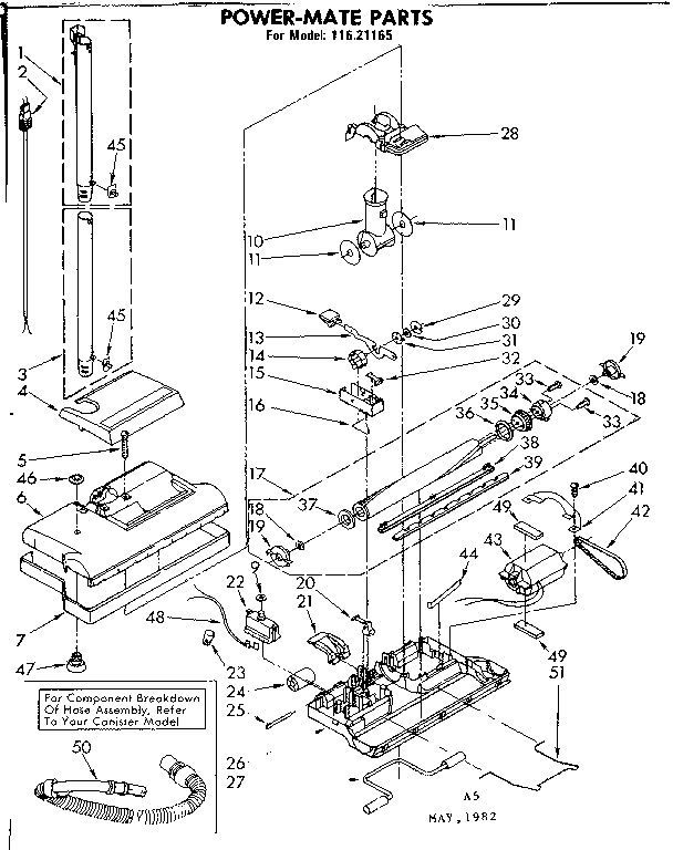 Powermate Parts Diagram and Parts List for 11621165  Kenmore Filters & Accessories