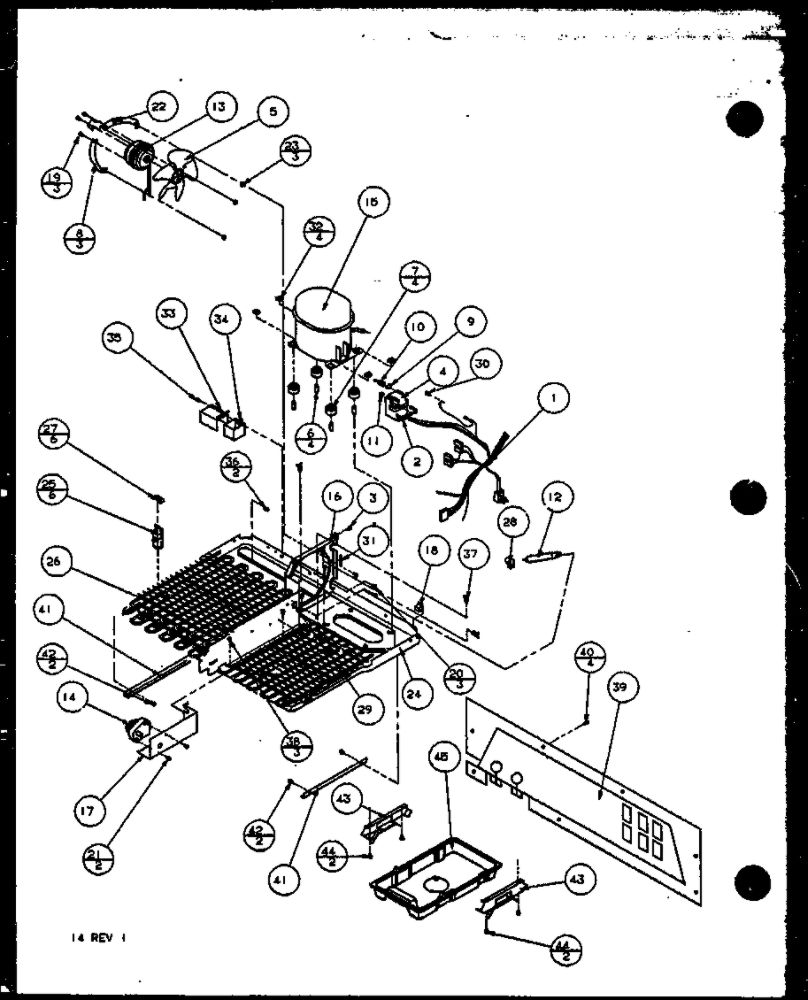 Unit Diagram and Parts List for IC3N-P1110701W-TM  Amana Refrigerator