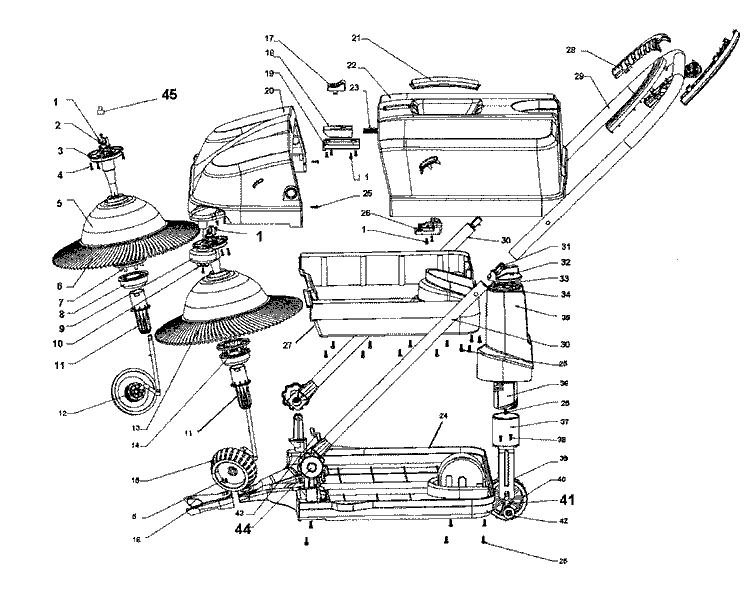 MAINASSEMBLY, BRUSHASSEMBLY Diagram and Parts List for L1400--- L1400--- Hoover Upright Vacuum