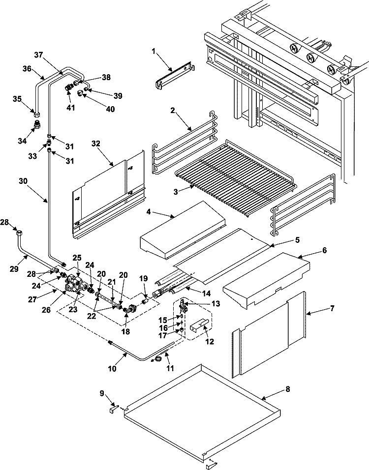 OVEN COMPONENTS Diagram and Parts List for JTRH430  Maytag Range