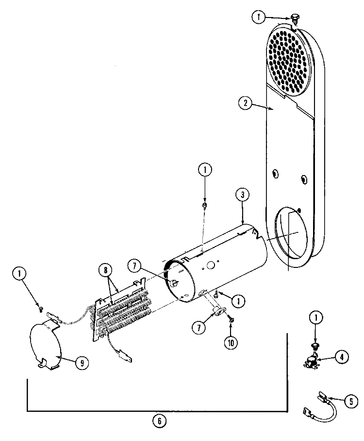HEATER (A3 SERIES) Diagram and Parts List for MDE27PCAEL  Maytag Dryer