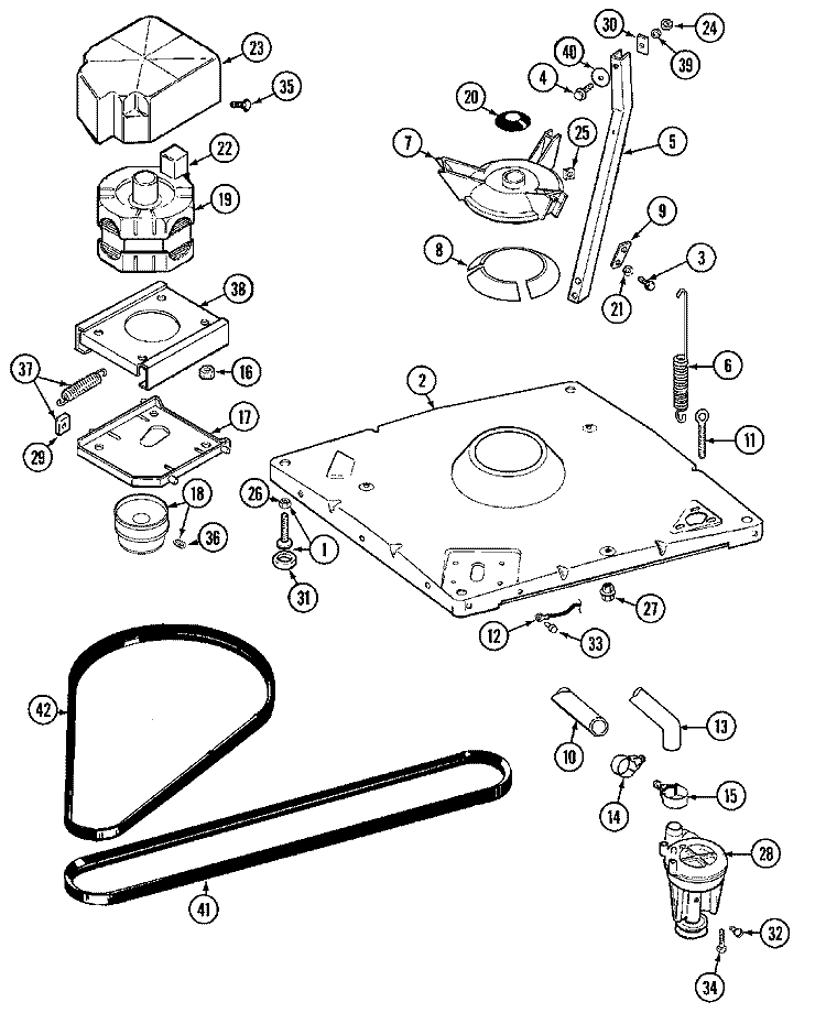 BASE Diagram and Parts List for MAT12PSBAW  Maytag Washer