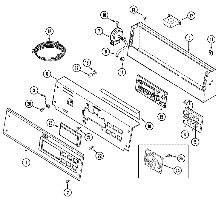CONTROL PANEL (PD / PS) Diagram and Parts List for MAH20PDAWW  Maytag Washer