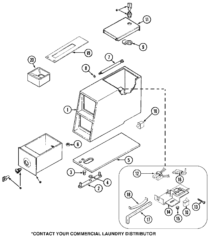 CONTROL CENTER (PS) Diagram and Parts List for MAH20PSAWW  Maytag Washer