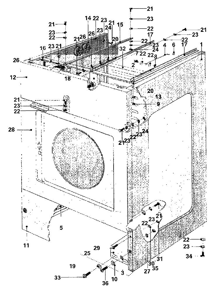 CABINET Diagram and Parts List for MFS35PNAVS  Maytag Washer