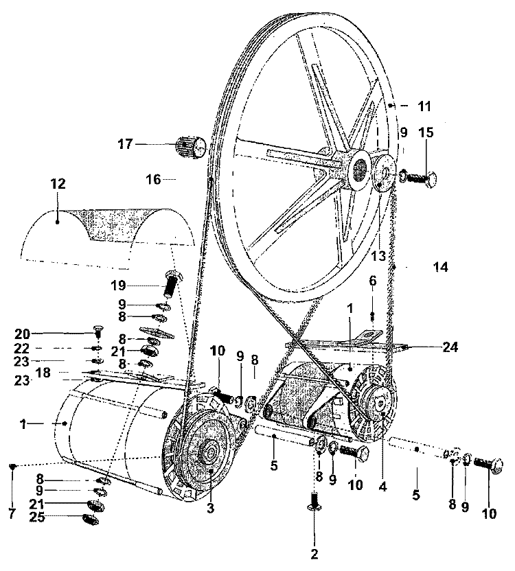 TWO MOTOR DRIVE Diagram and Parts List for MFS25PNAVS  Maytag Washer