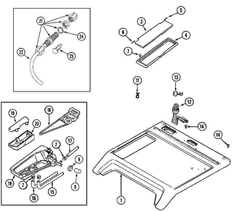 TOP (MAH20PRDWW) Diagram and Parts List for MAH20PRDWW  Maytag Washer