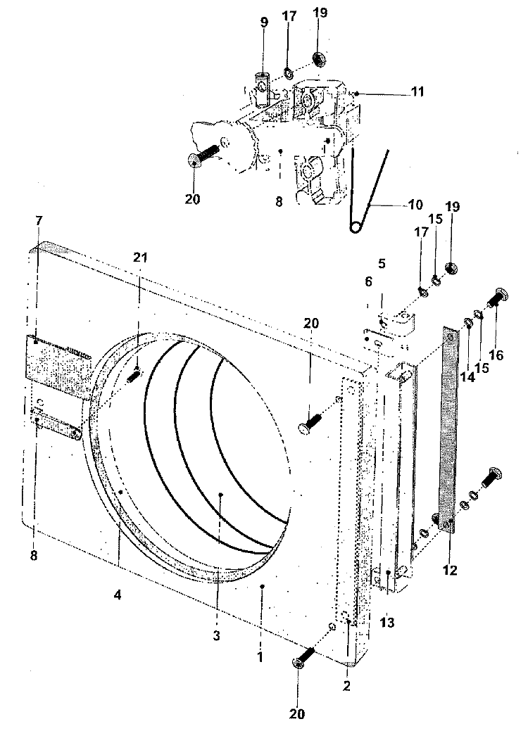 DOOR Diagram and Parts List for MFS25PNAVS  Maytag Washer