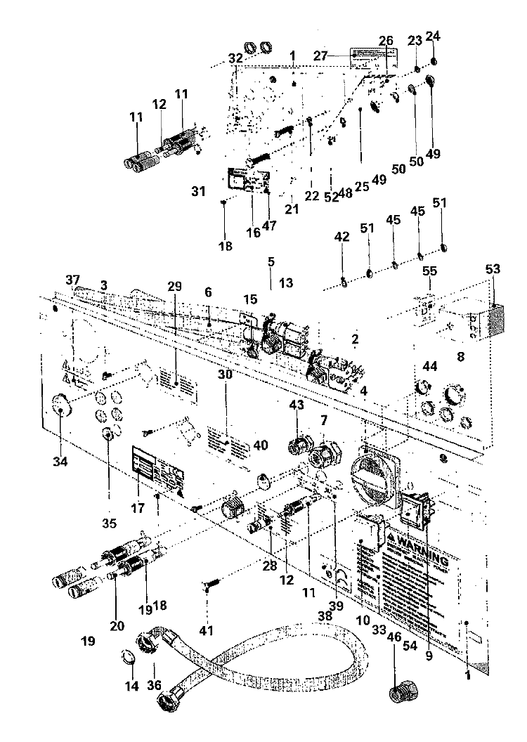 REAR PANEL Diagram and Parts List for MFS35PNAVS  Maytag Washer