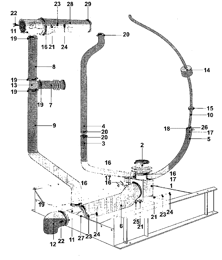 WATER SYSTEM Diagram and Parts List for MFS35PNAVS  Maytag Washer