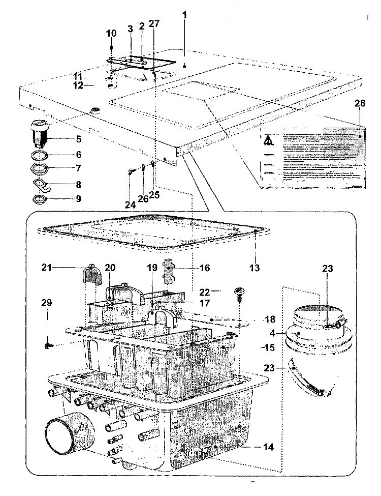 TOP COVER / SOAP HOPPER Diagram and Parts List for MFS25PNAVS  Maytag Washer