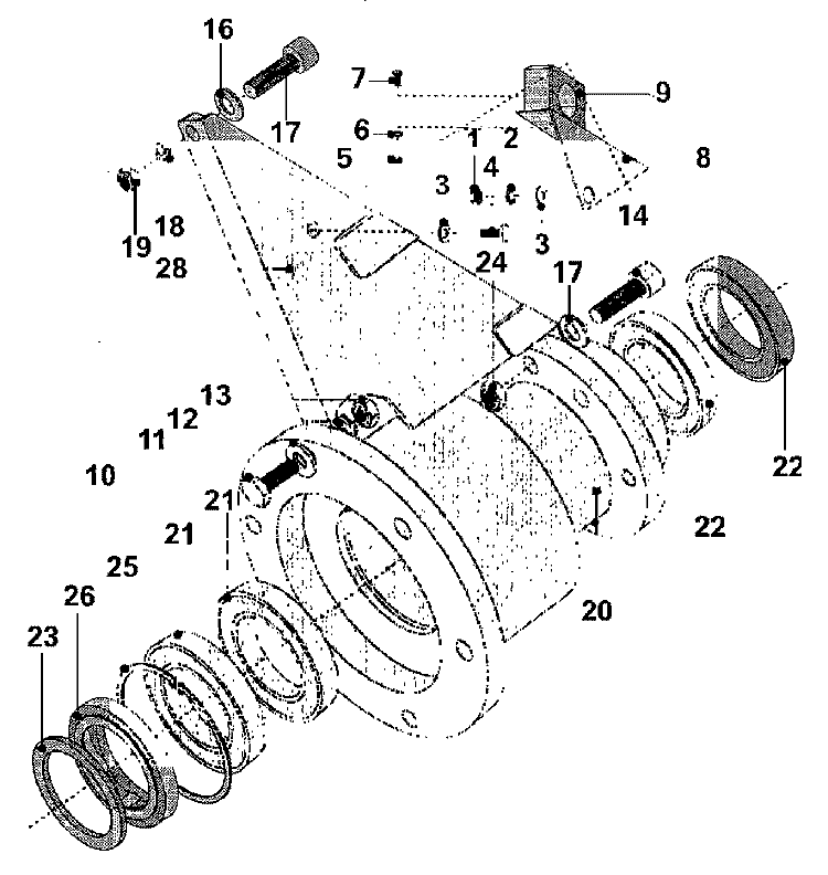 TRUNNION Diagram and Parts List for MFS25PNAVS  Maytag Washer