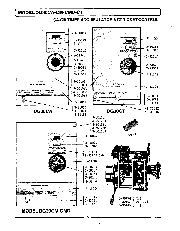 CMD TIMER ACCUMULATOR Diagram and Parts List for DG30CT  Maytag Dryer