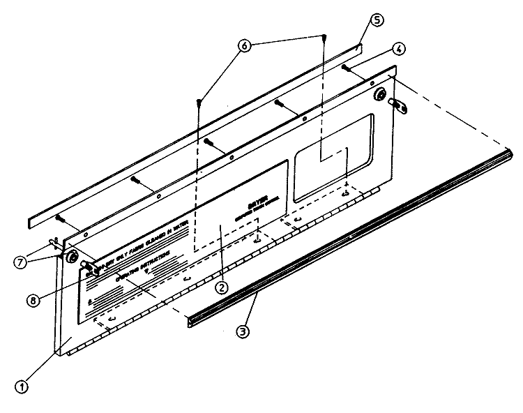 CABINET - CONTROL DOOR ASSEMBLY Diagram and Parts List for MDG32PC2AL  Maytag Dryer