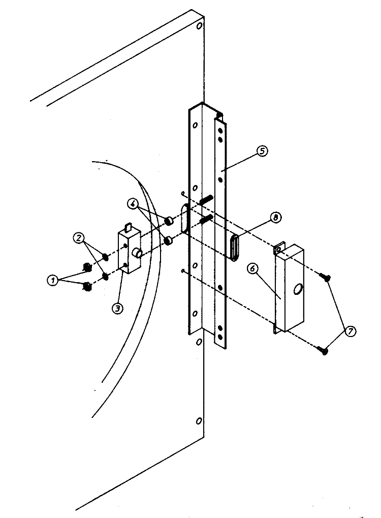 DOOR SWITCH ASSEMBLY Diagram and Parts List for MDG32PC3AL  Maytag Dryer